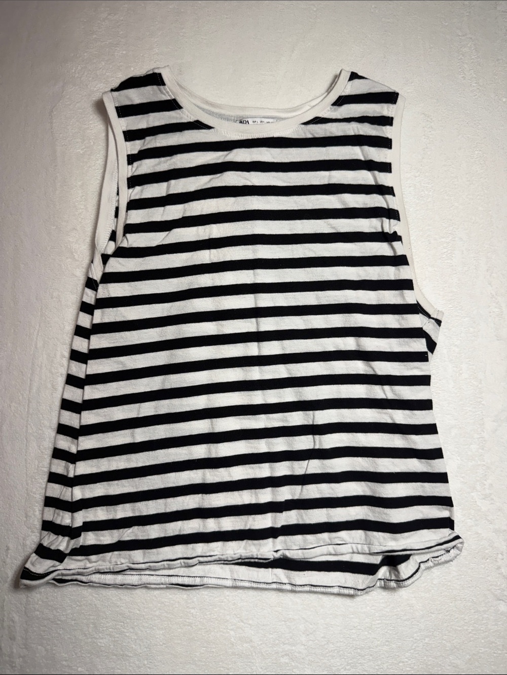 Zara Striped Black and White Tank Top